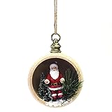 ウッド ボールオーナメント サンタ <クリスマス>FUX624ST