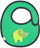 Lassig Water Repellent Bibs for Infants, Wildlife Rhino, 9" by Lassig [並行輸入品]