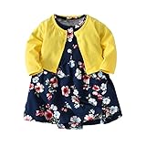 赤ちゃん 女の子　 カーディガン　ワンピース 2点セット　ボレロ カバーオール 　ベビー服 　 ロンパース 出産祝い (9M/6〜9ヶ月)