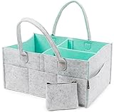 mezacha Baby DiaperキャディオーガナイザーPlus Free Purse – NurseryストレージBoy Girl |ベビーシャワーギフトバスケット|新生児レジストリ| Larg