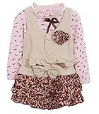 (コ-ランド) Co-land フォーマルスーツ キッズ 女の子 子供服 ベスト 長袖シャツ スカート 3点セット 花柄 蝶結び ガールズドレス ベビーワンピース 入園式 七五三 可愛い 9