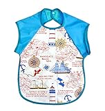 夏用コットン防水半袖ビブ赤ちゃんの服を着るスモック帆船、1-3年