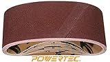 POWERTEC 110450 3-Inch x 21-Inch 120 Grit Aluminum Oxide Sanding Belt, 10-Pack [並行輸入品]