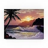 Tropical Coast 2 by Anthony Casay、24 x 81 cmキャンバス壁アート