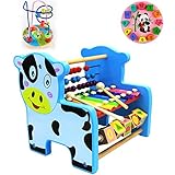 積み木 赤ちゃんおもちゃ　ビーズコースター 　キッズ 　木製 ルーピング 　おもちゃ　指先トレーニング 　ミニ サイズ 動物模様 　色認知　出産祝い　お誕生日プレゼント