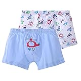 【ノーブランド品】 2枚セット　子供　下着　ボクサー　ブリーフ　パンティ　パンツ　全3サイズ2スタイル - 飛行機, 3-4T