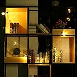 バッテリー駆動2.9M 10LEDs暖かいホワイト屋内屋外妖精弦フェストンライトガーデンウェディング