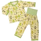 ボーイズベビーパジャマ[enfant pur]男の子|男児|子供用クマ|ネイティブ柄|腹巻付長袖パジャマ上下セット 90cm クリーム