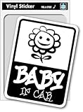 SK-076 Baby in car FLOWER-グラフィティ ベビーインカー 車　出産祝い