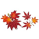 MAGIQ 東京堂 上質な 造花 もみじの落葉 (24枚入り) #レッドオレンジ FG006032