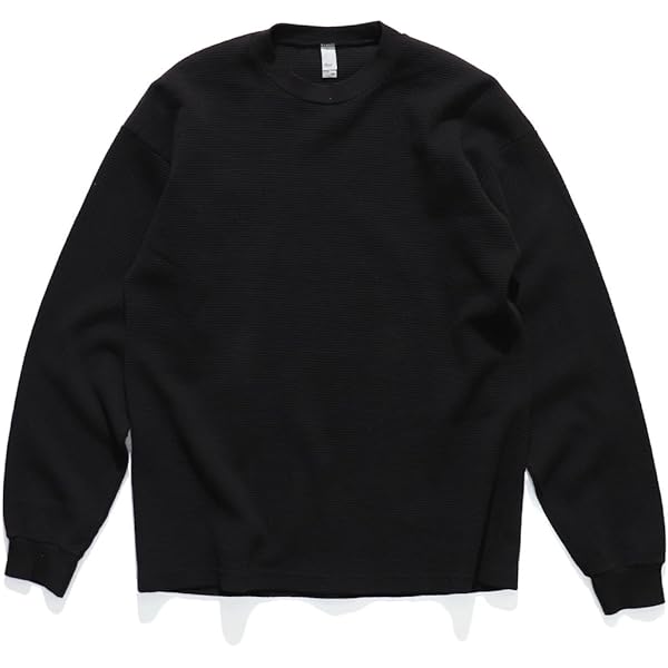 トップス VINTAGE THERMAL LONG T-SHIRT - BLACK Cut-Off Vintage thermal Long T-Shirt - Black – LÝFT