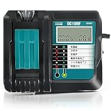 【冷却ファン付き】Gakkiti マキタ 充電器 DC18RF 14.4V-18V 用 互換品 14.4V/18Vリチウムイオンバッテリー用 スマホ等 充電用USBポート付 マキタ 電池 BL1430 BL1460 BL1860 BL1830B BL1850Bなど 充電可能 充電完了メロディ付 液晶付き 壁掛け可能 冷却ファンスイッチ搭載【PSE認証済】