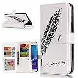 UNEXTATI Galaxy Note 5 ケース 高品質 PUレザー 手帳型ケース 保護カバー カード収納 液晶保護 防塵 Samsung Galaxy Note5 用 Case Cover (P