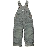オシュコシュ　OshKosh　ユーズド加工　オーバーオール　デニム　パンツ　男女兼用　男の子　女の子　オーバーオール　ジーパン (18M, ヒッコリーストライプ)