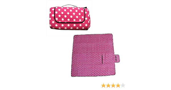 Amazon Trisac 厚みのあるレジャーシート 大判 130 170cm ドット 水玉 ピンク 桃色 Sacbayオリジナル マルチスカーフとセット T Trisac レジャーシート