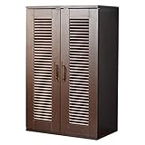 OSJ 下駄箱 高さ93ｃｍ*幅60cm *奥行34.5ｃｍ シューズボックス シューズラック 可動棚6枚 整理 消臭 玄関収納 三色対応 (ダークブラウン)