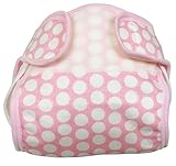 綿おむつカバー 色抜きドット 70cm ピンク