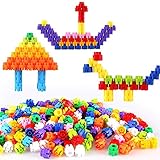 子供の教育啓発のビルディングブロックのおもちゃ、六角形のプラスチックブロック、年齢3のための誕生日のギフトのおもちゃ4歳5歳と子供の赤ちゃん幼児の少年少女