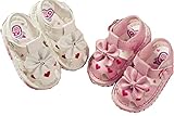 LAZA 可愛い ベビー 女の子 サンダル 靴下 つま先 保護 お花 おしゃれ きれいめ 子供 各サイズ 夏 水泳 海 女児 (内寸11.5cm, ピンク)