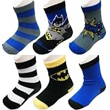 BATMAN バットマン ベビー クルー ソックス 靴下 6足セット 3/12ヶ月 約9～11cm