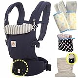 ベビーウエストベルト付　エルゴベビー　ADAPTアダプト/アドミラルブルー 替フードカバーセット 【正規品2年間保証-SG認定】 フードカバー+よだれパッド+収納ポーチ付