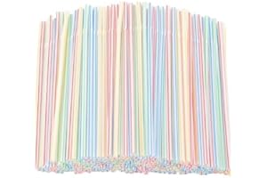 100 PCS Straws, 20cm Long, Seven Colors Straws,Suitable for Various Drinks, Juice, Milk, Tea,Daily use (Multicolor Colours)