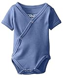 L'ovedbaby ラブドベビー  前開き 半袖 ボディスーツ ロンパース  3-6ヶ月用 SLATE オーガニックコットン OR338