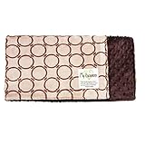 マイBlankeeドルチェヴィータアネッリMinkyビスケット/ココアMinkyドットブラウンベビー毛布/ワット、29 "×35"