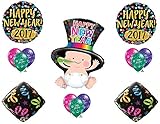 2017ベビーNew Year 's Eve Party Balloons Decoration Supplies紙吹雪シャンパン