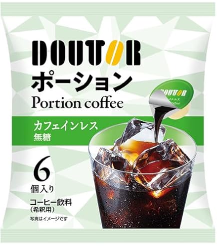 Amazon.co.jp: ドトールコーヒー ポーション (カフェインレス) (11g×6