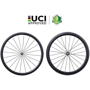 YOELEO クリンチャー/チューブレス カーボンホイール C38/50 リムブレーキ(STD) 採用NOVATEC(ノバテック) A291SB-SL/F482SB-SL ABGハブ SHIMANO(シマノ)用 Sapim スポーク(CX-RAY)用 前後セット
