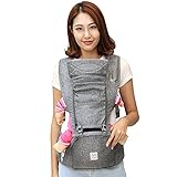 Kangaroobaby® 最上級のコンフォート・ベビーキャリア 触り心地 抱っこひも おんぶ ベビースリングキャリア (grey)