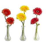 Nearly Natural 1248-A1 Gerber Daisy with Bud Vase, Set of 3 [並行輸入品]