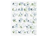 ブルックリン発 MAPTOTE マップトート オシャレなポスター <アルファベットポスター Green/Blue> PCountryGB