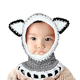 Doinshop冬ベビーキッズガールズボーイズ暖かいウールCoifフードスカーフキャップ帽子 カラー: グレー