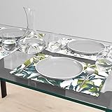 スタイルデコール(STYLE Decor) ランチョンマット ラミネート おしゃれ 2枚セット 防水 30×45cm お手入れ簡単 グリーン ボタニカル リーフ柄 W2900800
