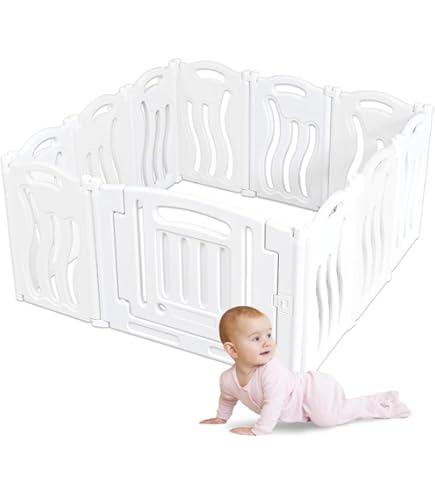 Amazon.co.jp: UBRAVOO ベビーサークル 折りたたみ式 160cm*156cm ドア