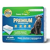 SUNNY DOGGY ペットシーツ 90*90cm 40枚 犬 おしっこシート 吸水シート 防水シーツ 消臭 大型犬 しつけるシーツ 犬用