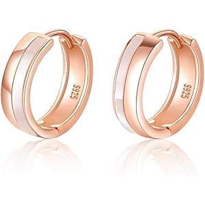 【Amazon限定ブランド】ピアス レディース 貝殻 フープピアス ジルバー925 金属アレルギー対応 ピンクゴールド…