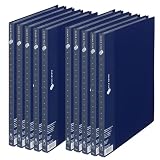 プラス ファイル クリアファイル スーパーエコノミー A4 縦 20ポケット ネイビー 10冊 FC-122EL 88-421×10
