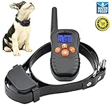 【人気】Buydailypet リモートコントロール 愛犬訓練 充電式 防水型 無駄吠え防止首輪 振動 閃光 330yd遠隔 電子カラー