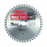 MK Morse CSM744NSSC Metal Devil NXT Circular Saw Blade, 7-Inch Diameter, 20mm Arbor, 44 Teeth, Stain