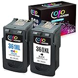 【Colohunter】Canon(キャノン)用BC-360XL+BC-361XL（ブラック+カラー）2個セット360 361 大容量 再生インク残量表示付【対応機種】PIXUS TS5330 TS5430