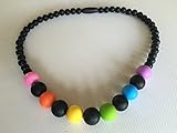 Chewable Children's Necklace for Sensory Issues "Black Bead" [並行輸入品]