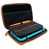 Nintendo 2DS XL用3イン1保護キット - EVAストレージバッグ スタイラス 2スクリーンプロテクターフィルム 8ゲームカードケース付き ホワイト NT43W-XX-1-1