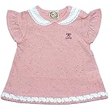 2017年 夏物 UZULAND ウズランド カラーネップ レース衿 半袖Ｔシャツ ピンク◇80cm