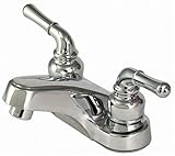 4 "洗面所センターセット蛇口、無水式、2ハンドル、クローム仕上げ – by Plumb USA