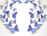 ZCHING 3D Butterfly Removable Mural Stickers DIY Art Decor Decal Crafts for Kids Bedroom Living Room