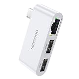 MOGOOD USB Cハブ LANアダプター 1000Mbps Type C to RJ45 USB C イーサネットアダプター usb ハブ type-c 2ポートUSB C2.0ハブ MacBook Pro, iPad Pro,XPS,iPhone 15 Pro/Max などに対応