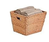 Honey-Can-Do STO-02884 Tall Square Banana Leaf Basket Bin, 15 by 15 by 12-Inch